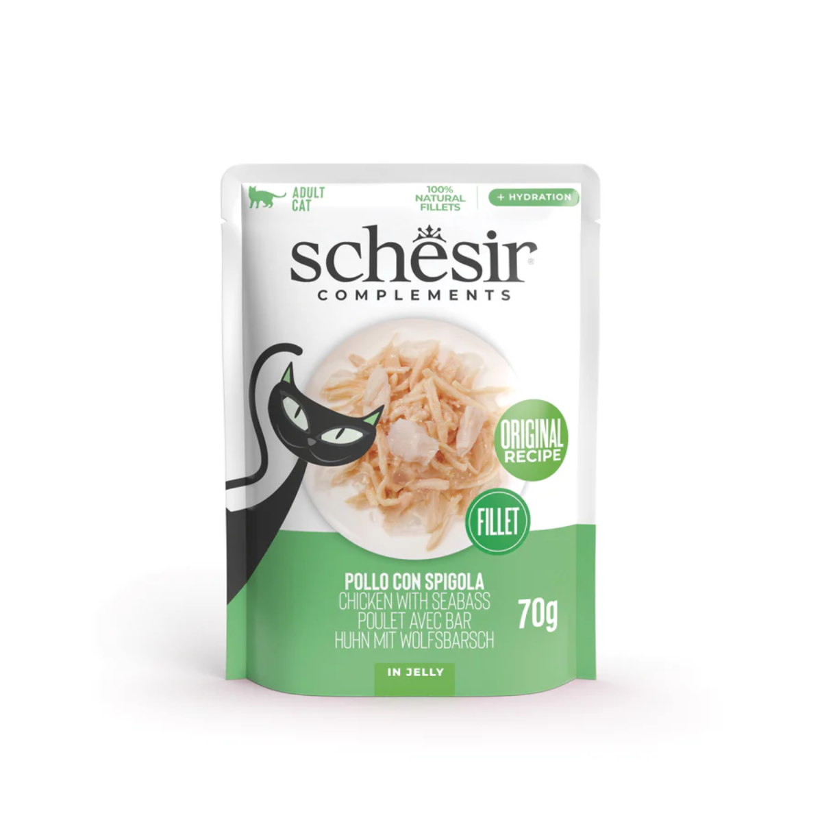 Schesir Complements Cate Wet Food Chicken With Seabass In Jelly Pouch - 700gr