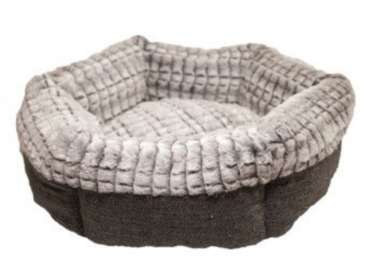 Rosewood Cat Round Bed Tweed & Plush - 1gr