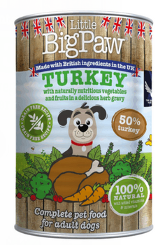 Little Big Paw Dog Turkey & Vegetables In Herb Gravy - 90gr