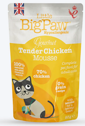 Little Big Paw Cat Wet Food Gourmet Tender Chicken Mousse Pouch - 90gr