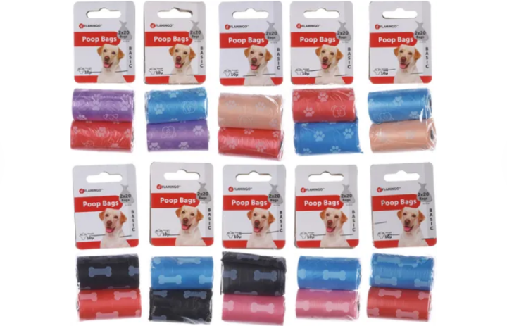 Flamingo Poop Bag Basic Spring Multiple Colours - 1gr