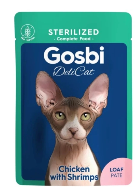 Gosbi Delicat Sterilized Chicken With Shrimps - 70gr