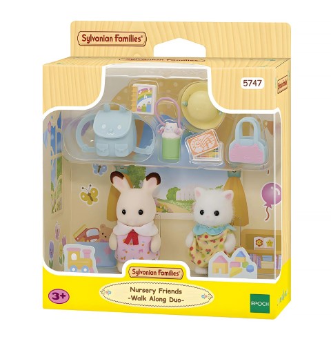 Sylvanian Families Nursery Friends Walk Along Duo 3 - 11 Years, Dollhouse Accessories, Playsets