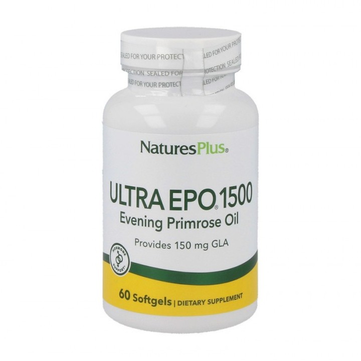 Natures Plus Ultra Epo 1500 Mg Formula Against Menopause Symptoms & Strengthening the Cardiovascular & Nervous System 60 Softgels