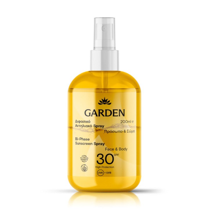 Garden Bi Phase Sunscreen Spray Face & Body Spf30 200ml