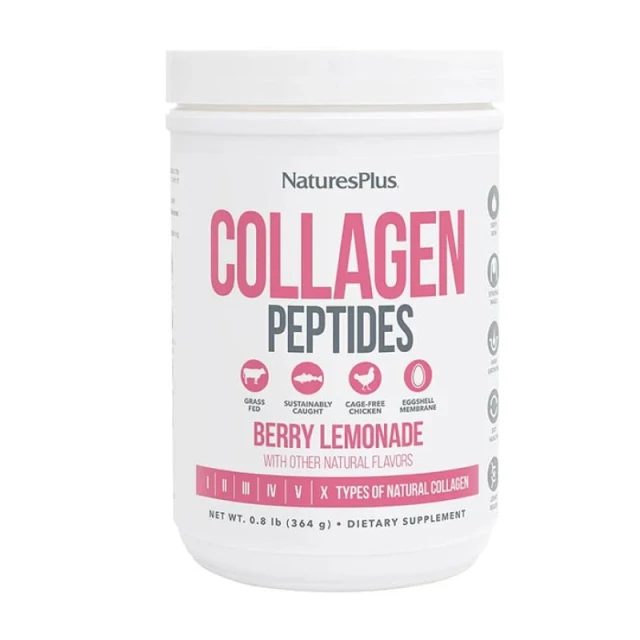 Natures Plus Collagen Peptides Berry Lemonade Collagen in Hydrolyzed Form for Easy Digestion 364g