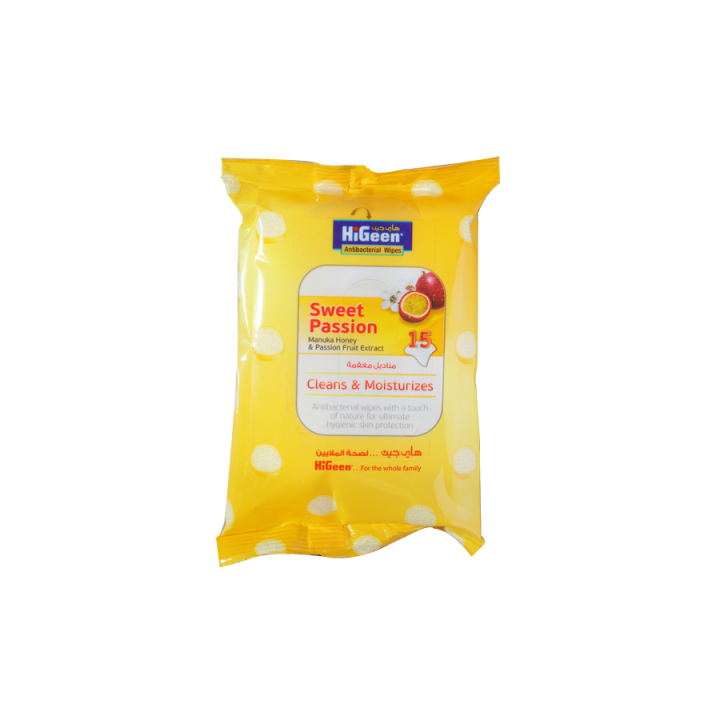 Higeen Antibacterial Wipes Pocket Sweet Passion x15 Wipes