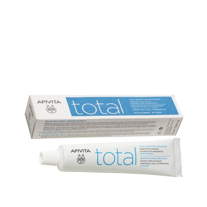Apivita Total Spearmint & Propolis Tooth Care Toothpaste Homeopathy 75Ml