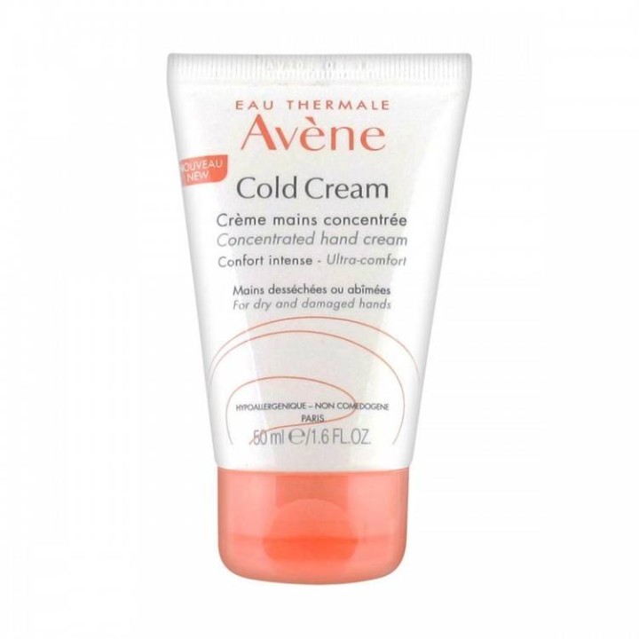 Avene Cold Concentrated Hand Cream Care Ultra Comfort For Dry And Damaged Hands 50Ml