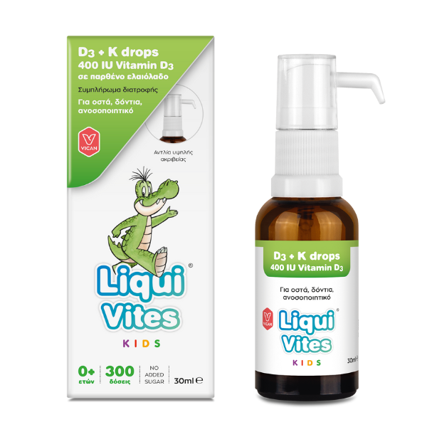Liqui Vites Kids D3 400Iu + K Drops, 30Ml