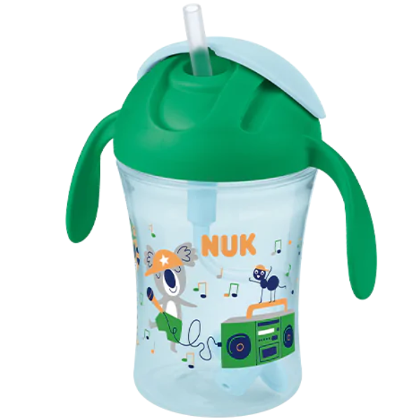 Nuk Motion Cup Ice Cube With Straw And Handles 8M+ Green, 230Ml