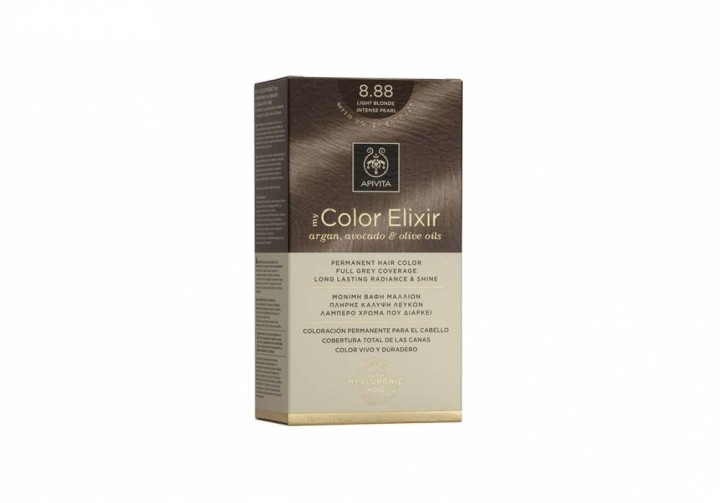 Apivita My Color Elixir  Hair Dye Color 8.88 Light Blonde Intense Pearl