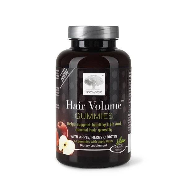 Hair Volume Gummies For Healthy Hair & normal hair growth With Apple, Herbs & Biotin x60