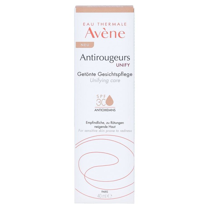 Avene Antirougeurs Unifying Care Teinted Soothes & Reduces Facial Redness SPF30 40ml
