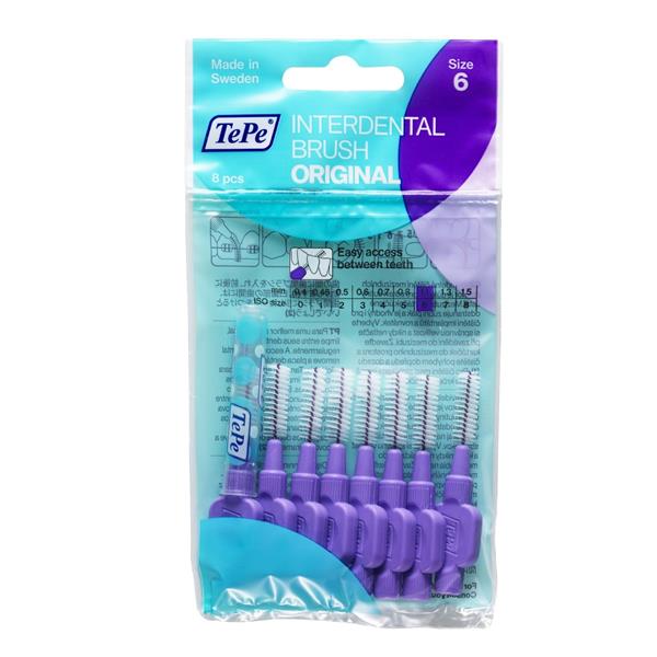 Tepebrush Interdental Brush Heads Purple 1.1 Mm 8S