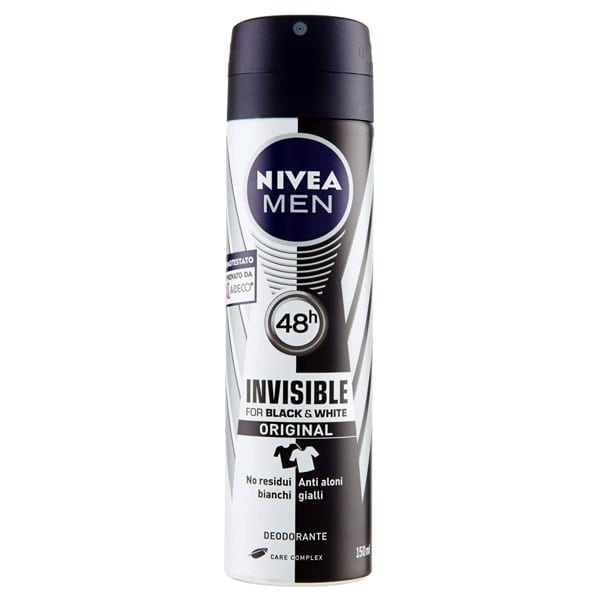 Nivea Men Deo Black & White Invisible Original Spray Deodorant 150Ml