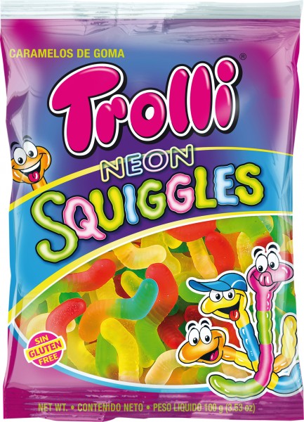 Trolli Neon Squiggles Candies 100Gr