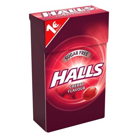 Halls Cherry Flavor Sugar Free Pastilles 28G