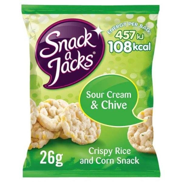 Snack A Jacks Sour Cream And Chive Rice Crackers 23Gr