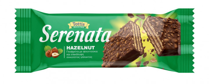 Tottis Serenata Milk Chocolate Hazelnut Wafer Bar 33Gr