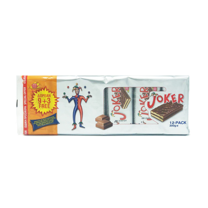 Frou Frou Joker Biscuits Coated With Milk Chocolate 9+3 Free 300G