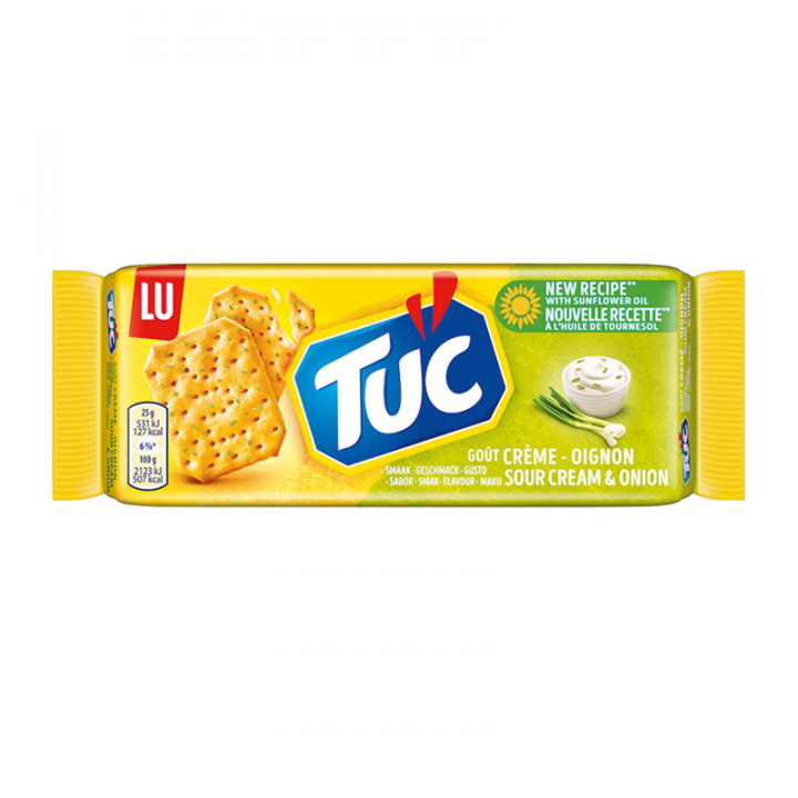 Tuc Sour Cream & Onion Crackers 100Gr