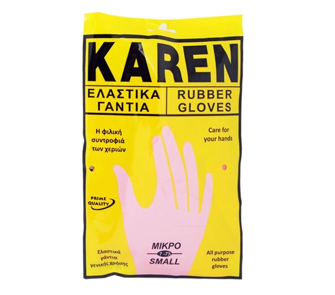 Karen All Purpose Rubber Gloves Medium Pink