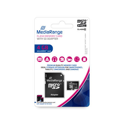 Mediarange Micro Sd Card 4 Gb Class 10