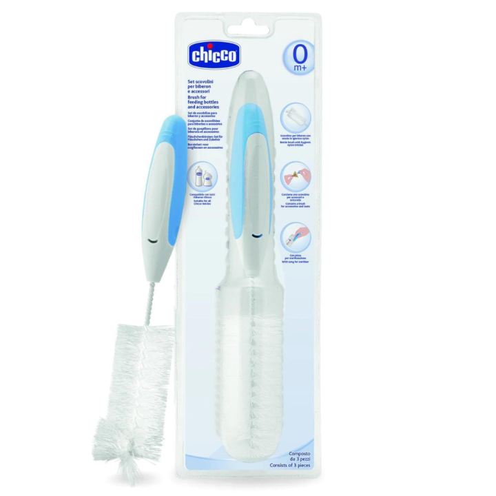 Chicco Brush Set For Feeding Bottles & Accessories 0M+