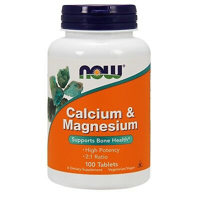 Now Calcium & Magnesium Supports Bone Health 180 Tablets