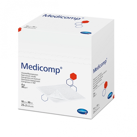 Medicomp 10 X 10Cm 4Ply Sterile 25X2