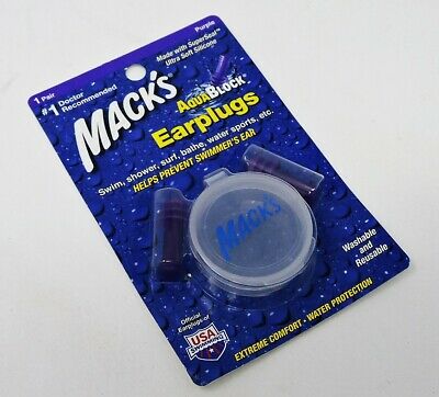 Macks Aquablock Reusable Swimming Ear Plugs 