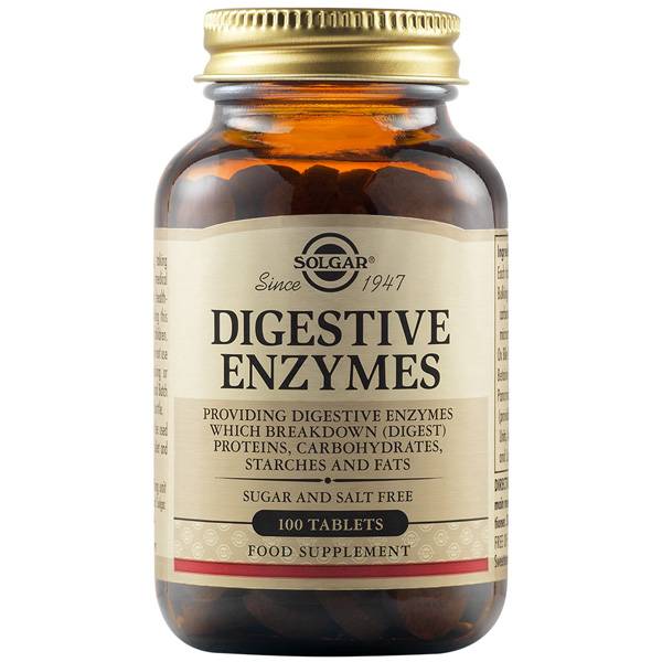 Solgar Digestive Enzymes. For The Digestion Of Proteins Carbohydrates Starches And Fat 100 Tablets
