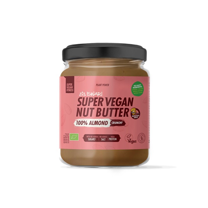 Iswari, BIO Super Vegan Roasted Almond Butter, Gluten Free, 400g