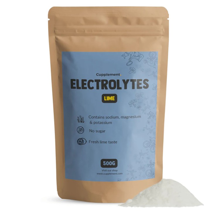 Cupplement, Electrolyte Powder, Lime Flavor, Sugar Free, 500g