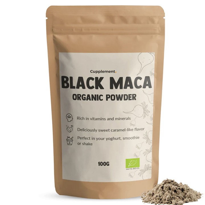 Cupplement, BIO Black Maca Powder, 100g
