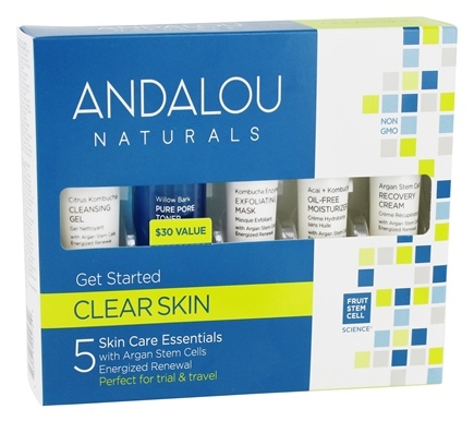 Andalou Clear Skin GetStarted Kit, 5 Pieces