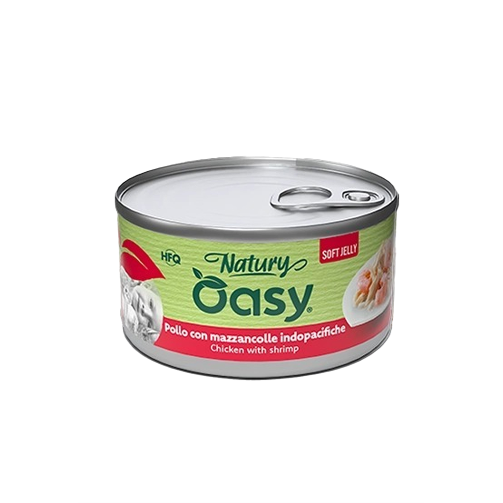 Oasy Wet Cat Natury Soft Jelly - Chicken With Prawns - 85gr
