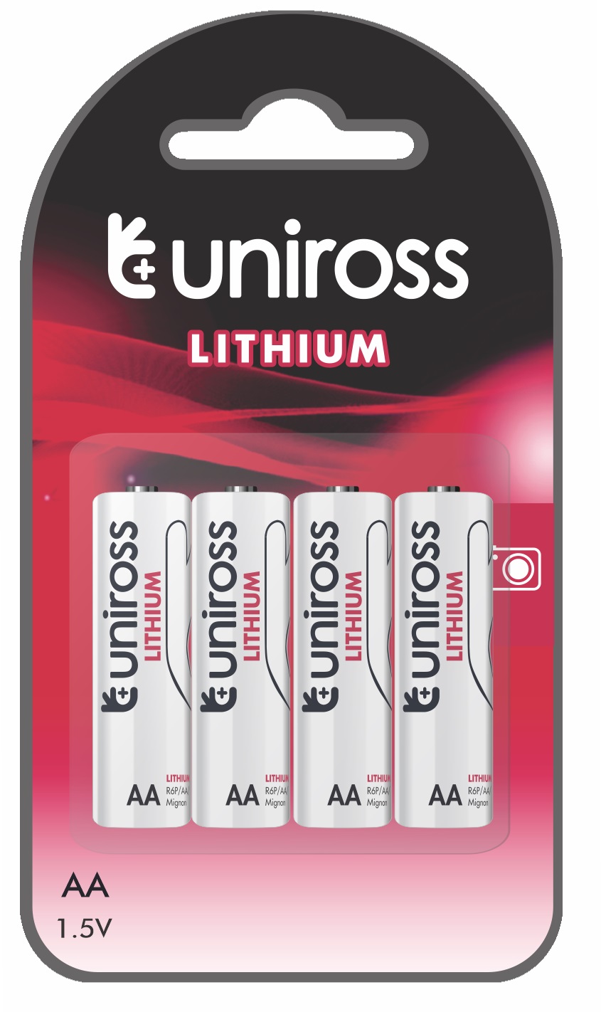 Uniross AA Lithium Batteries (4pack NOT Rechargable)