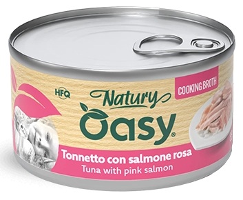 Oasy Wet Cat Natury Cooking Broth Tuna With Pink Salmon - 85gr