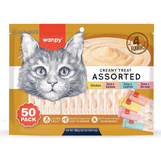 Wanpy Creamy Lickables Mix Flavours - 700gr