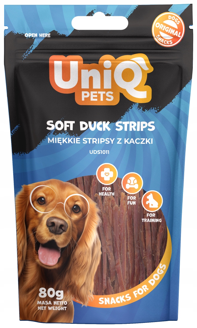 Uniq Pets Snack Soft Duck Strips - 80gr
