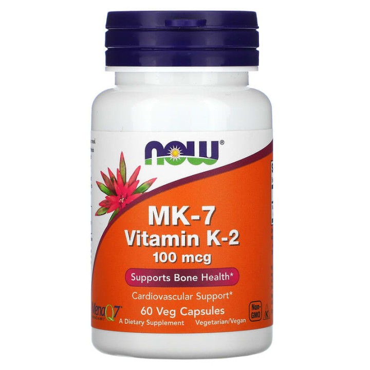 Now Vitamins K2 (Mk7) Support Bone Health 100Mcg