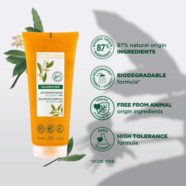 Klorane Shower Gel Fiore D'Oranger With Cupuacu Butter 200Ml 1+1