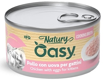 Oasy Wet Cat Natury Cooking Broth - Chicken With Eggs For Kittens - 85gr
