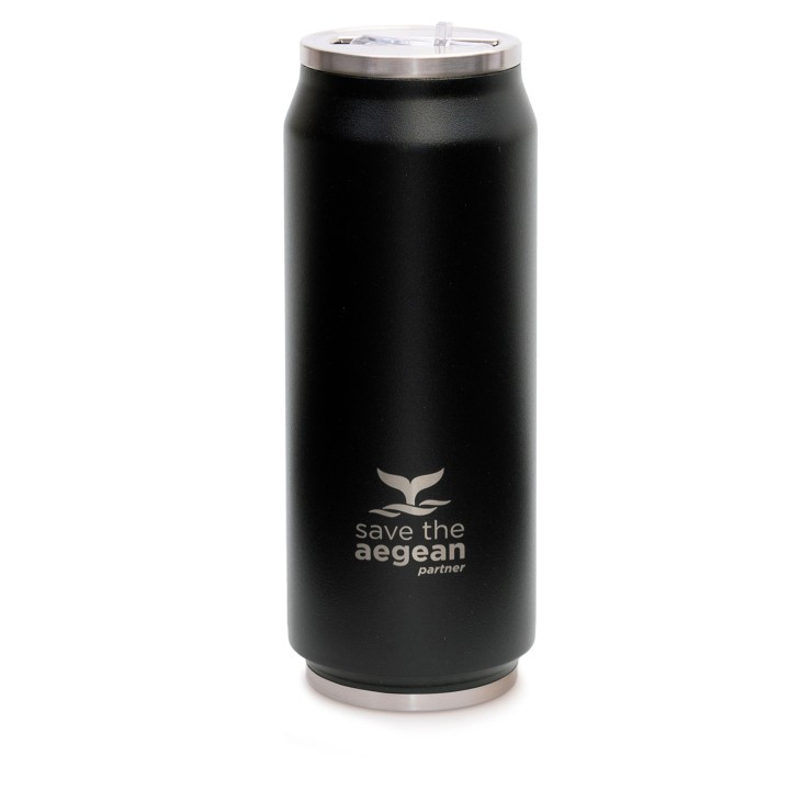 Estia 01-7843 Travel Insulated Tumbler Black Save The Aegean Colour 500Ml