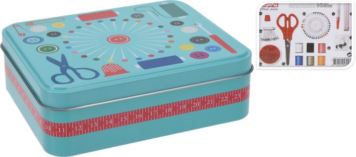 SEWING KIT IN METALBOX 92PCS