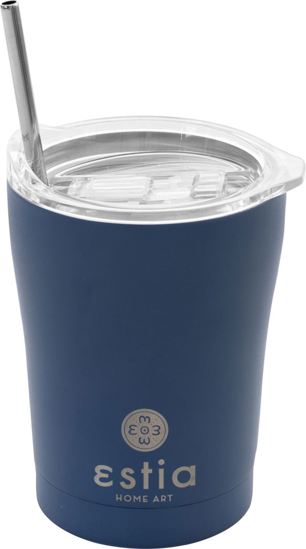ESTIA 01-12182 TRAVEL MUG "SAVE THE AEGEAN" 350ML DENIM BLUE