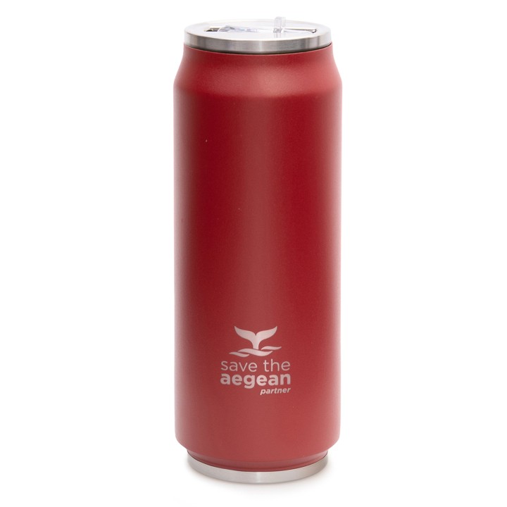 Estia 01-9854 Travel Insulated Tumbler  / Water Bottle Save The Aegean Red Colour 500Ml