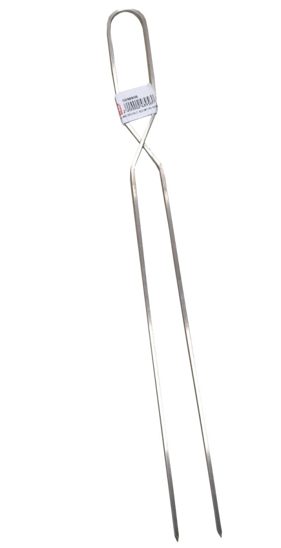 Souvlaki Double Skewerwith Handle Wooden Material 42Mm